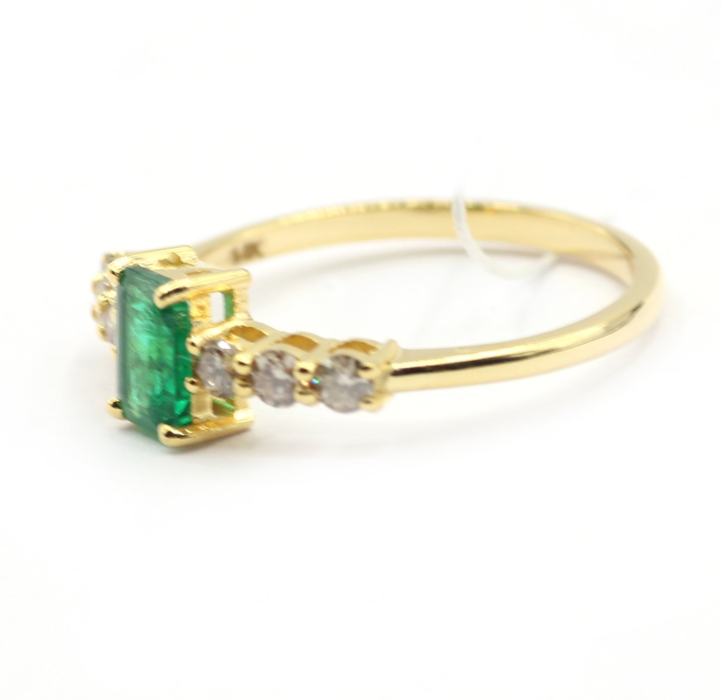 Emerald 14k Solid Gold Diamond Rings.