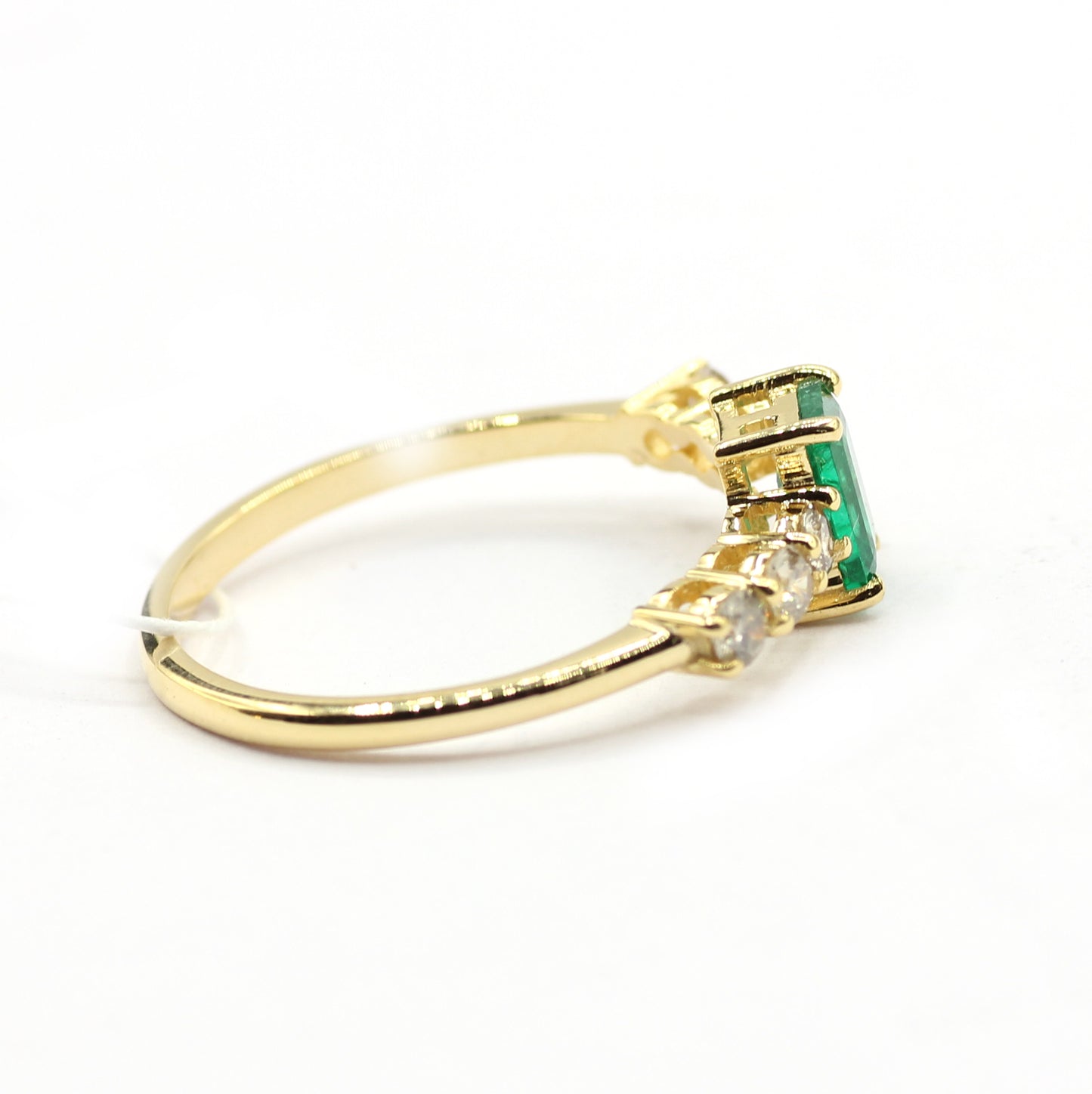 Emerald 14k Solid Gold Diamond Rings.