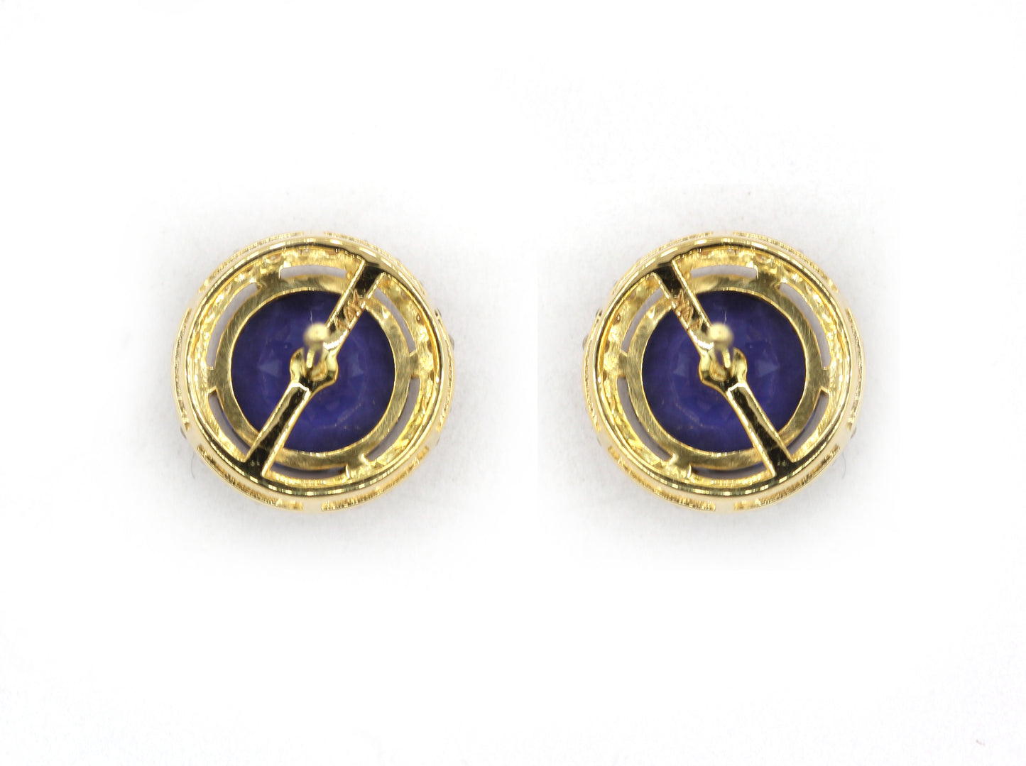 Round 14k Gold Diamond  Stud Earring