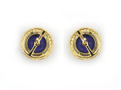 Round 14k Gold Diamond  Stud Earring