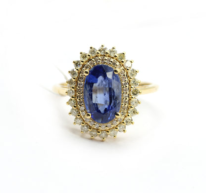 Tanzanite 14k Solid Gold Diamond Rings.