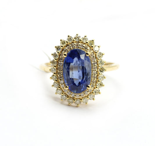 Tanzanite 14k Solid Gold Diamond Rings.