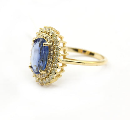 Tanzanite 14k Solid Gold Diamond Rings.