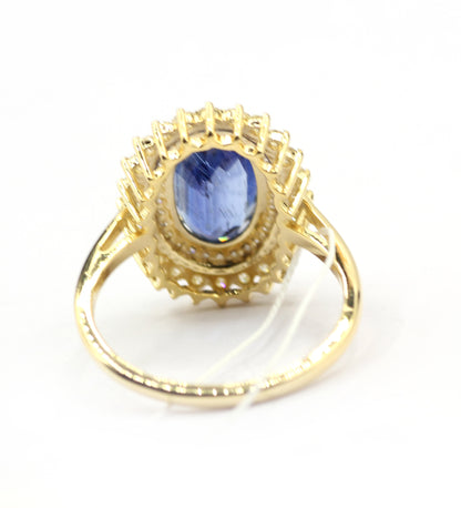 Tanzanite 14k Solid Gold Diamond Rings.