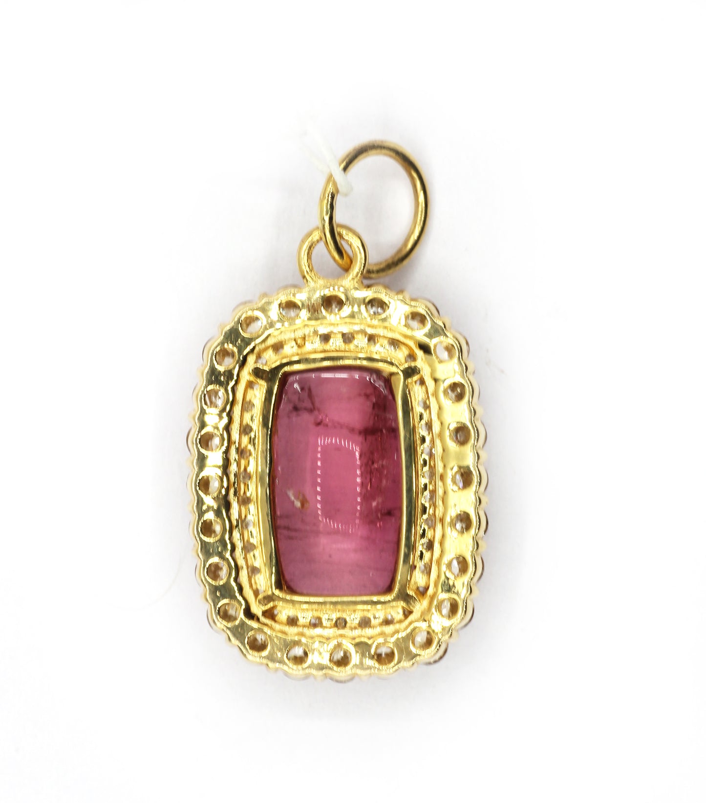 Oval 14k Solid Gold Diamond Pendants