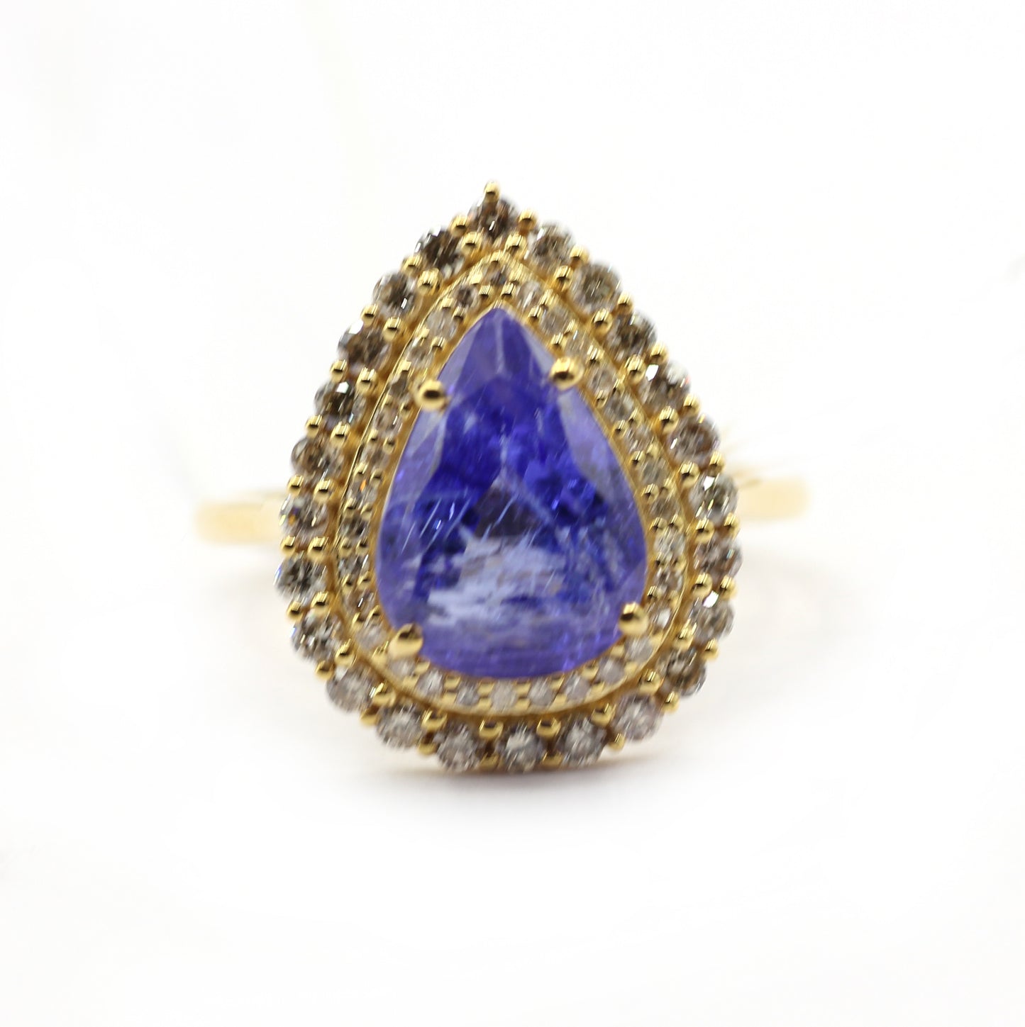 Tanzanite 14k Solid Gold Diamond Rings