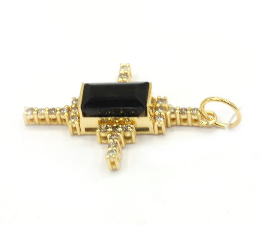 Cross 14k Solid Gold Diamond Pendants
