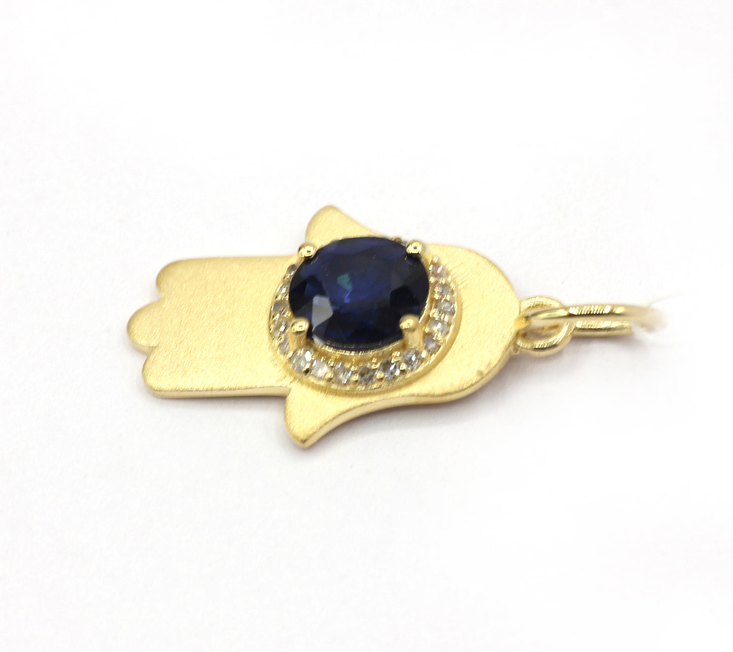 Hamsa Hand 14k Solid Gold Diamond Pendants