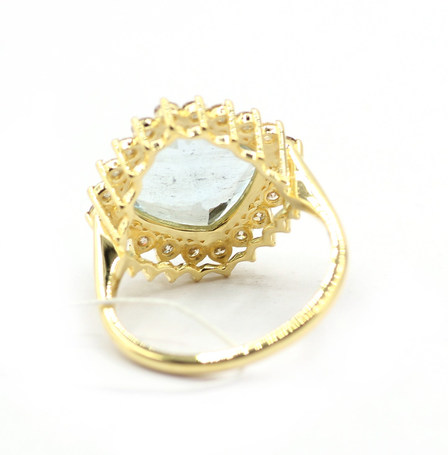 Blue Topaz 14k Solid Gold Diamond Rings.