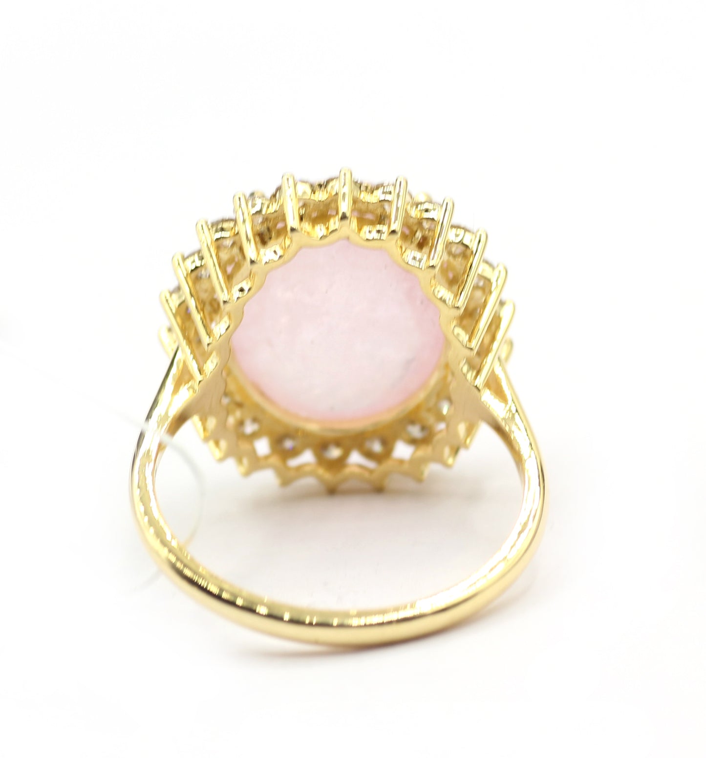 Morganite 14k Solid Gold Diamond Rings.