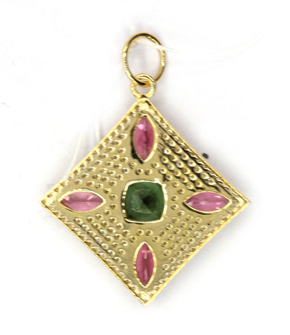 14k Solid Gold Diamond Pendants