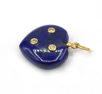 Heart 14k Solid Gold Diamond Pendants