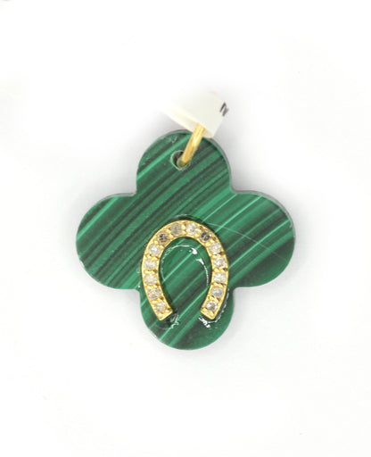 Horse Shoe 14k Solid Gold Diamond Pendants