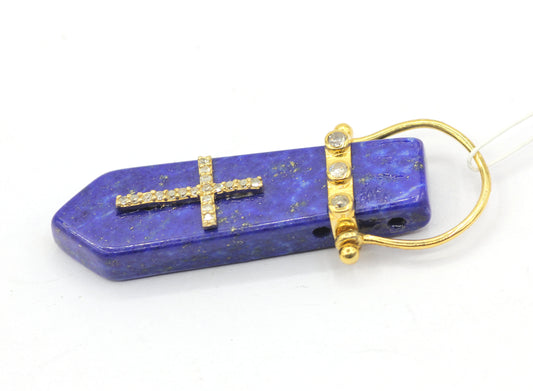 Cross 14k Solid Gold Diamond Pendants