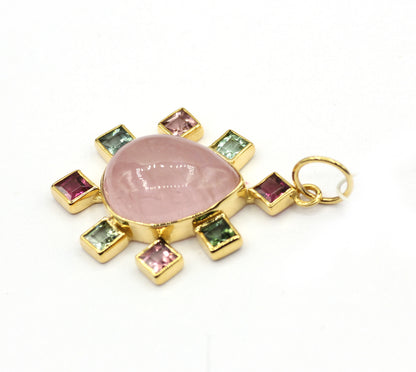 14k Solid Gold Diamond Pendants