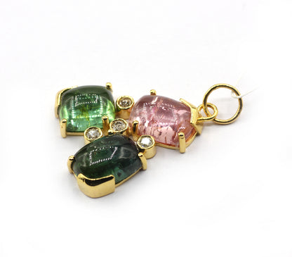 14k Solid Gold Diamond Pendants