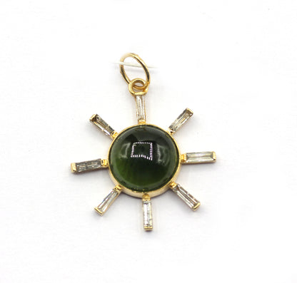 14k Solid Gold Diamond Pendants