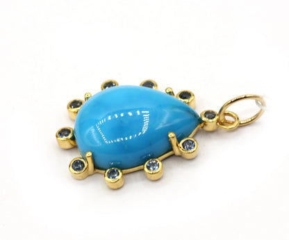 14k Solid Gold Diamond Pendants