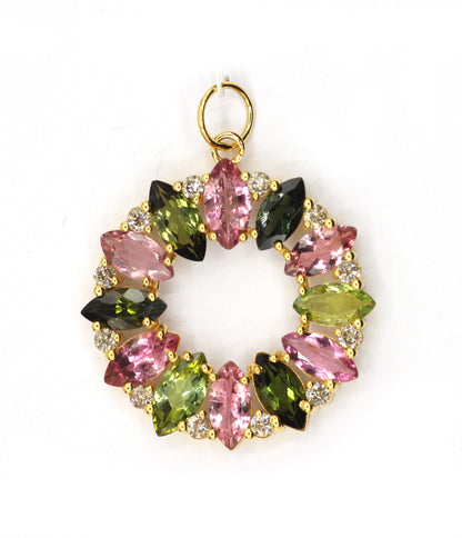 14k Solid Gold Diamond Pendants