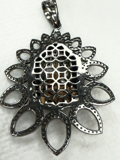 Buddha with Flowers Shape Diamond Pendants & Charms