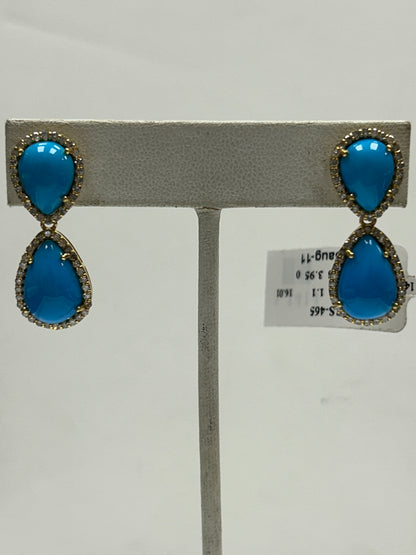 14k Solid Gold Diamond Earring