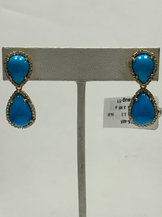 14k Solid Gold Diamond Earring