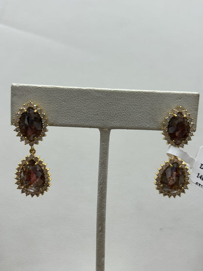 14k Solid Gold Diamond Earring