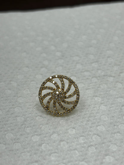 14k Solid Gold Diamond Earring