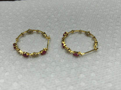 14k Solid Gold Diamond Earring