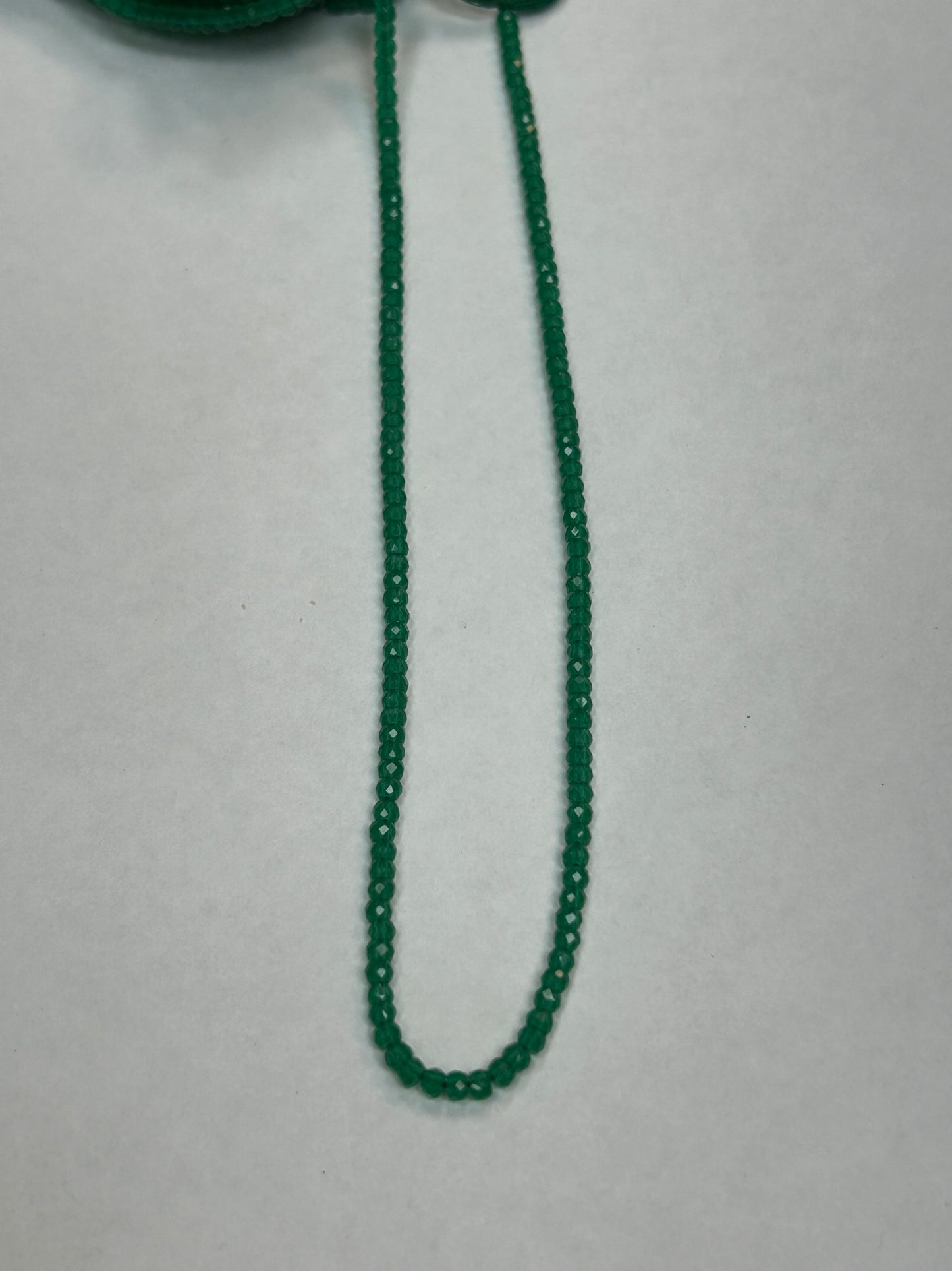 Onyx, GREEN ONYX BEADS ROUND FACETED 3-4MM