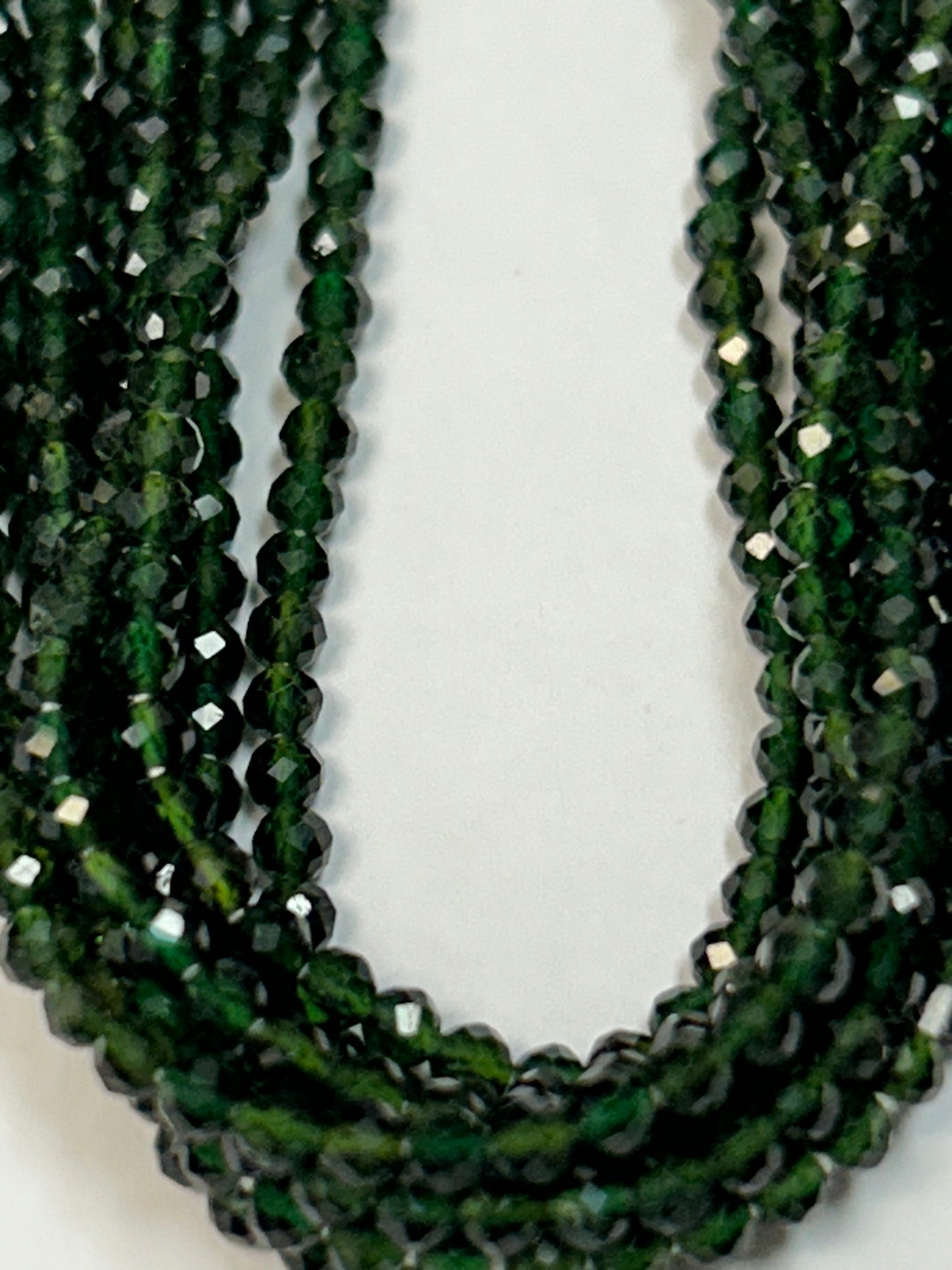 Tourmaline, Green Tourmaline Round Faceted 2-3mm