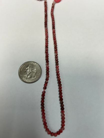 Thulite Round Faceted 3mm