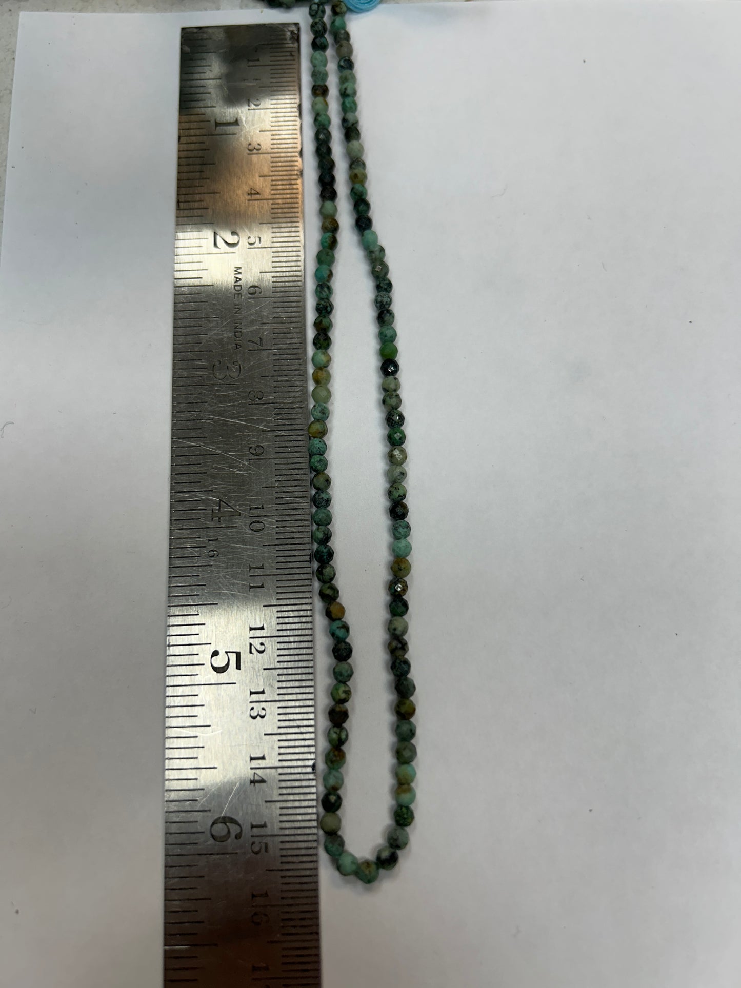 Turquoise Natural Round Faceted 3-4mm