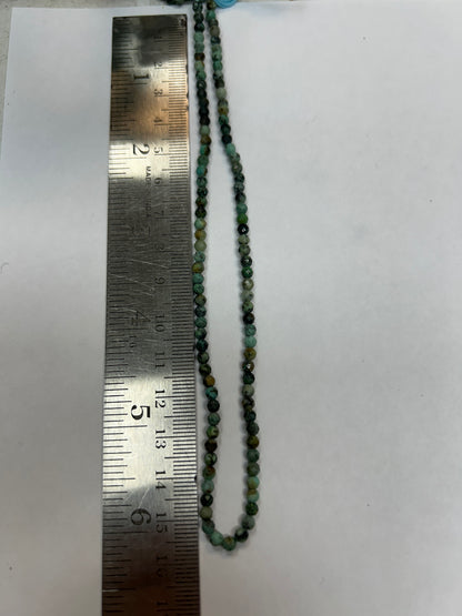 Turquoise Natural Round Faceted 3-4mm