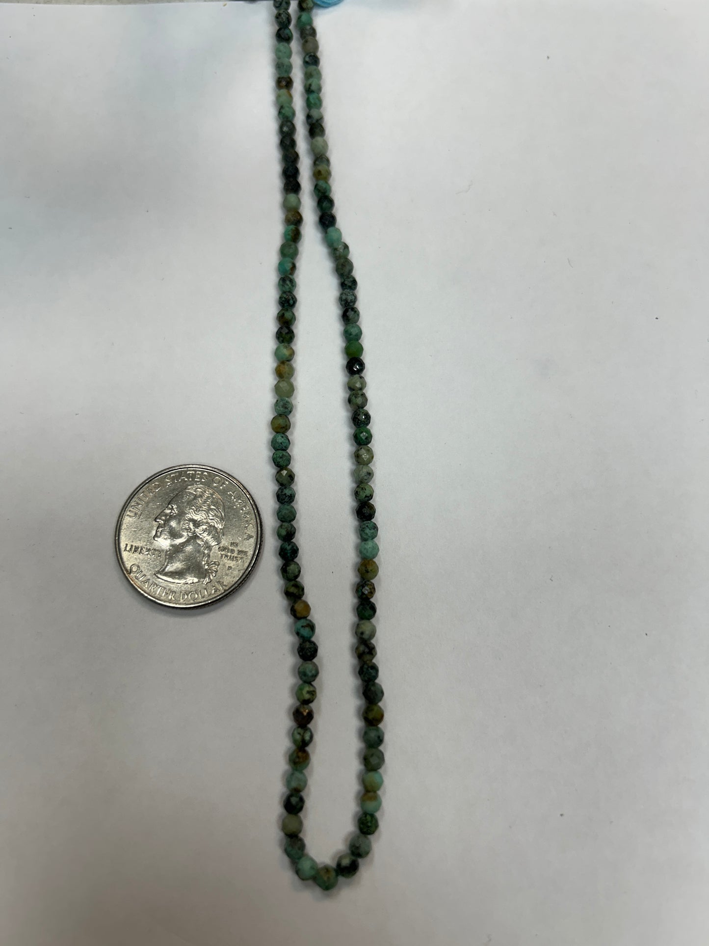Turquoise Natural Round Faceted 3-4mm