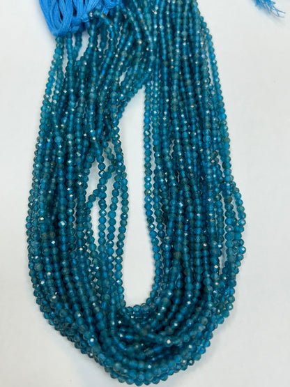 Apatite Neon Round Faceted 3-4mm