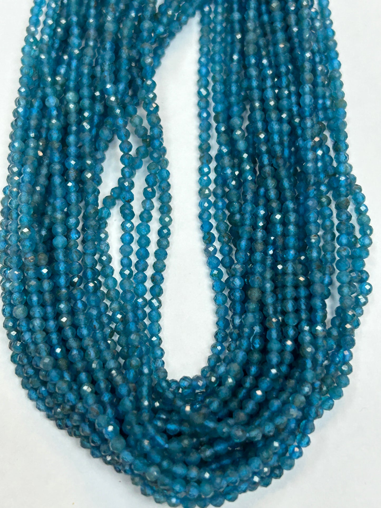 Apatite Neon Round Faceted 3-4mm