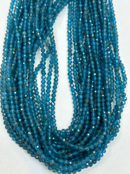 Apatite Neon Round Faceted 3-4mm