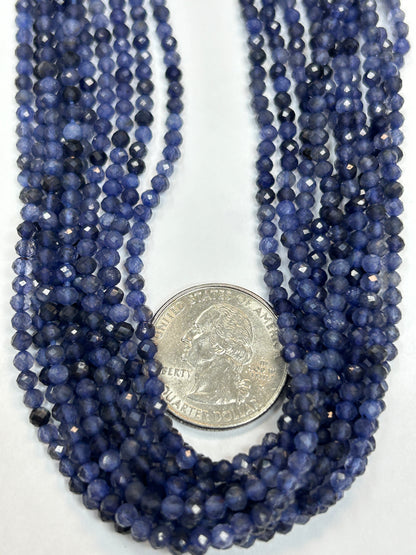 Iolite Natural Faceted Round 3-4mm