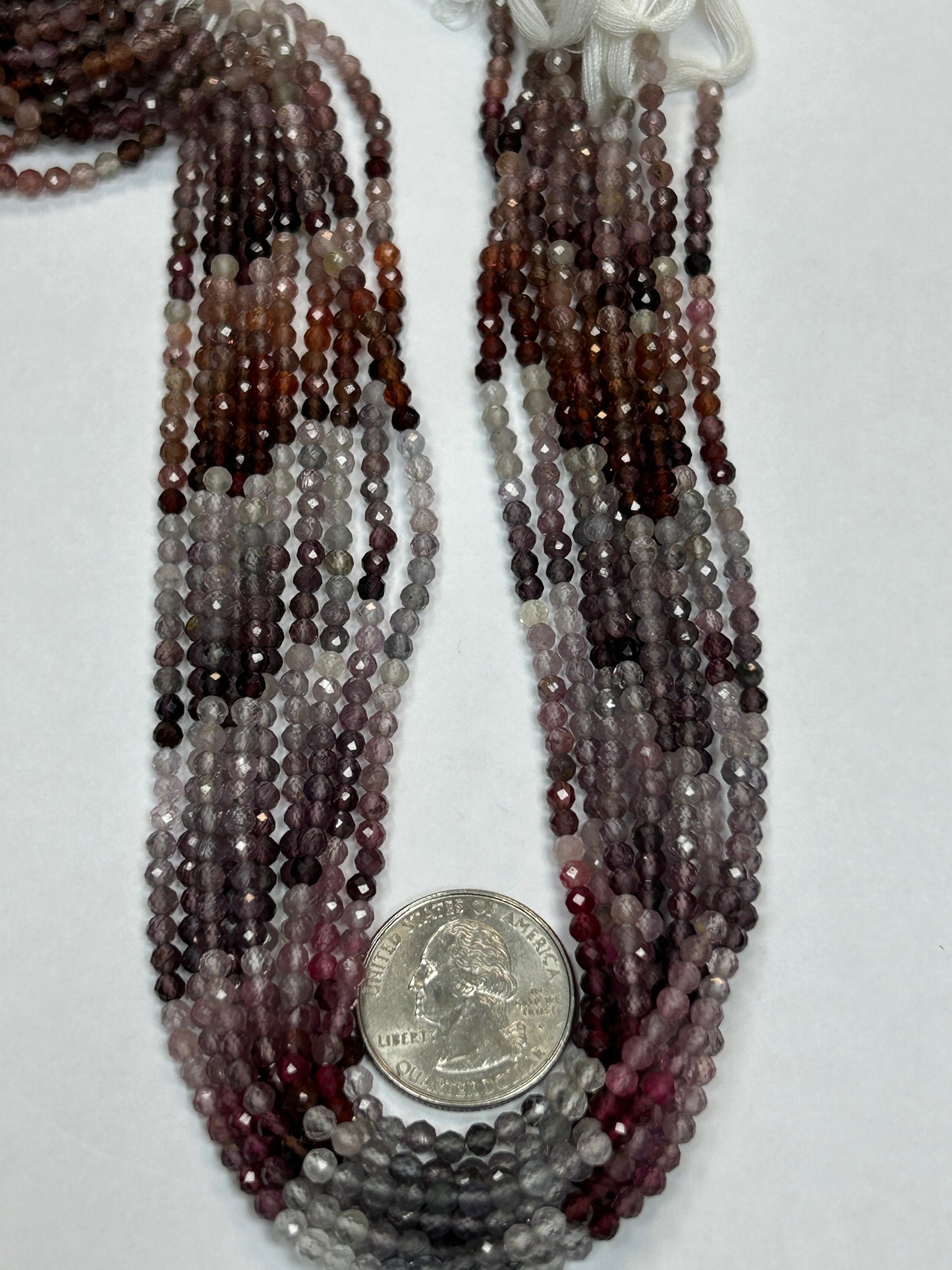 Spinel, Multi Spinel Round Faceted 3-4mm