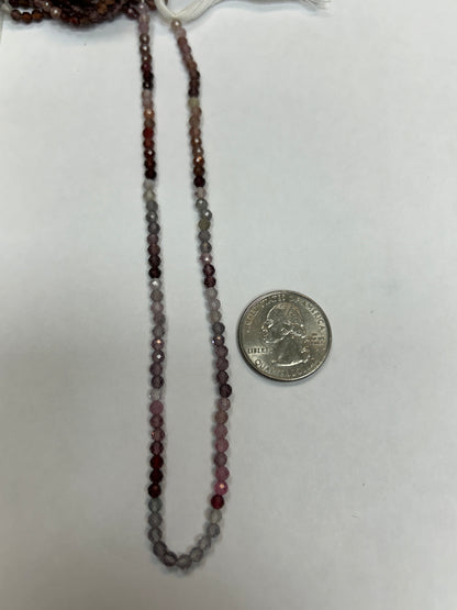 Spinel, Multi Spinel Round Faceted 3-4mm
