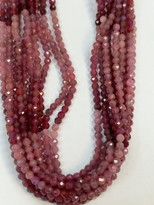 Sapphire, Pink Sapphire Natural Faceted Round 3-4mm