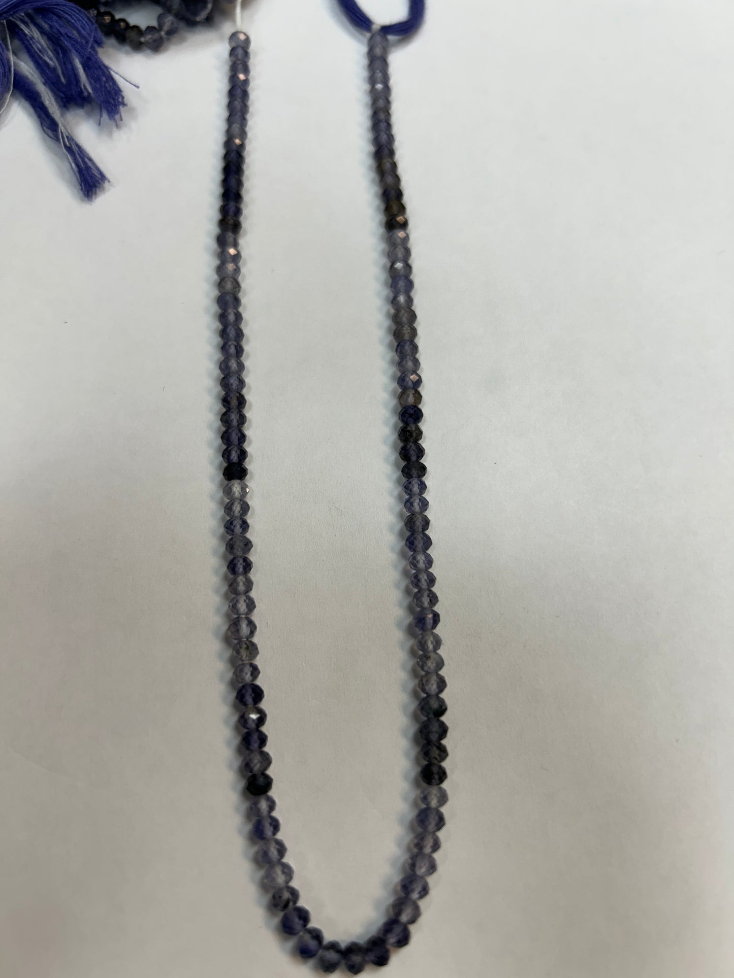 Iolite Natural Faceted Roundelle 3-4mm