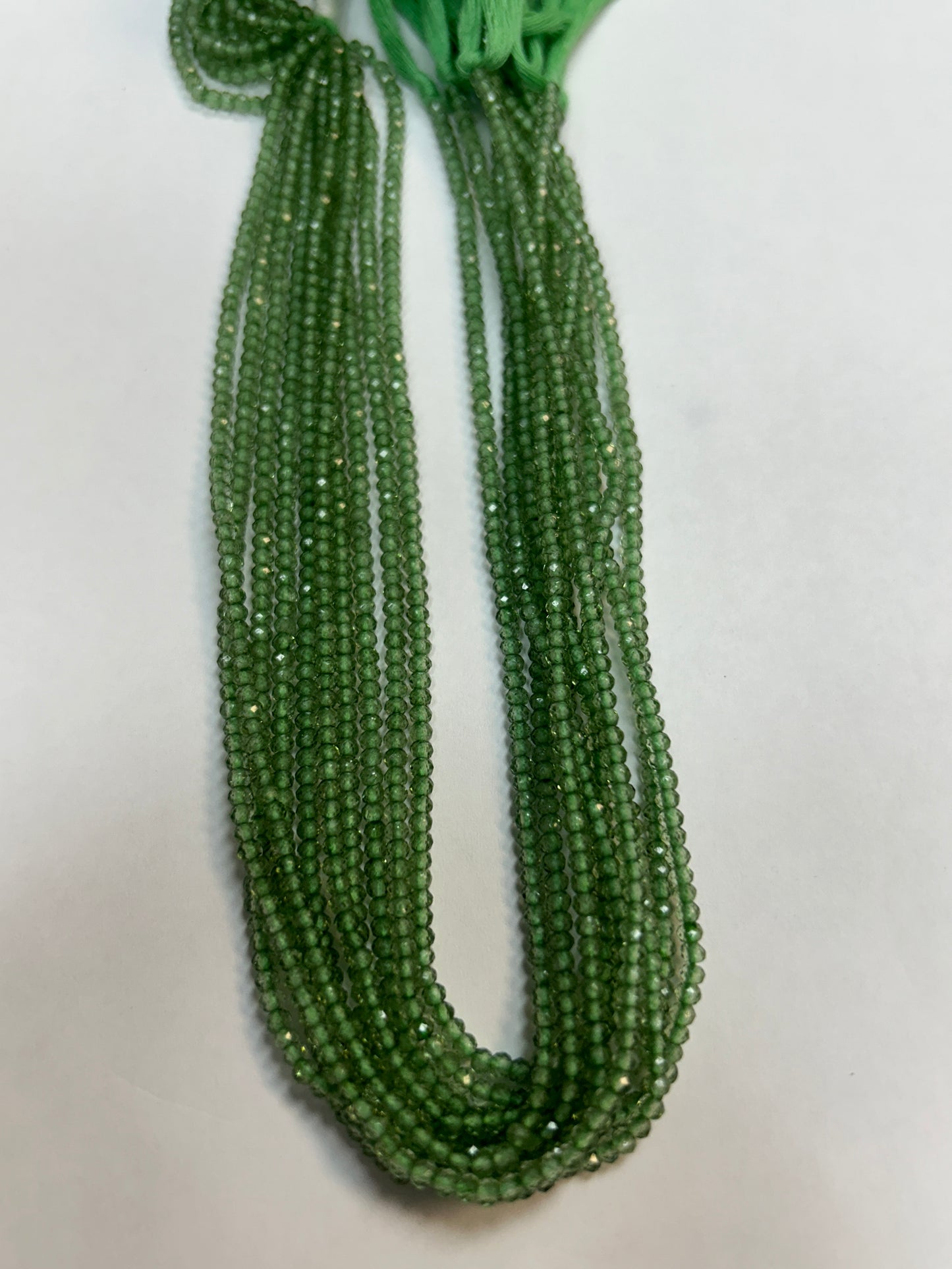 Amethyst, Green Amethyst Faceted Round 3mm