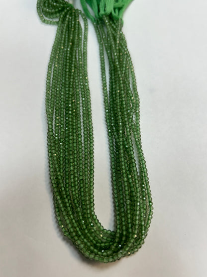 Amethyst, Green Amethyst Faceted Round 3mm