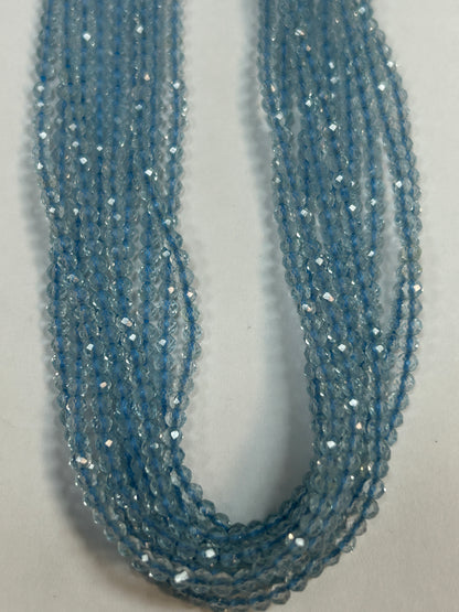 Topaz Blue Faceted Round 3mm