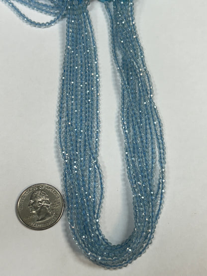 Topaz Blue Faceted Round 3mm