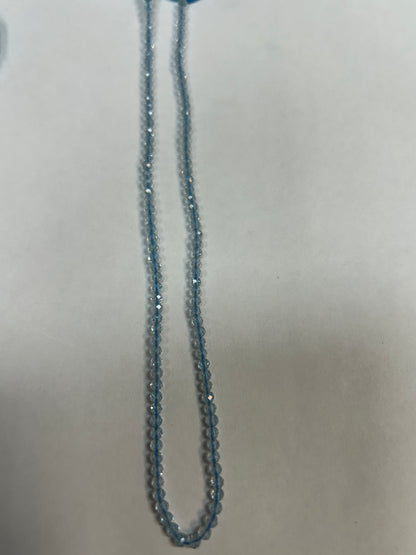 Topaz Blue Faceted Round 3mm