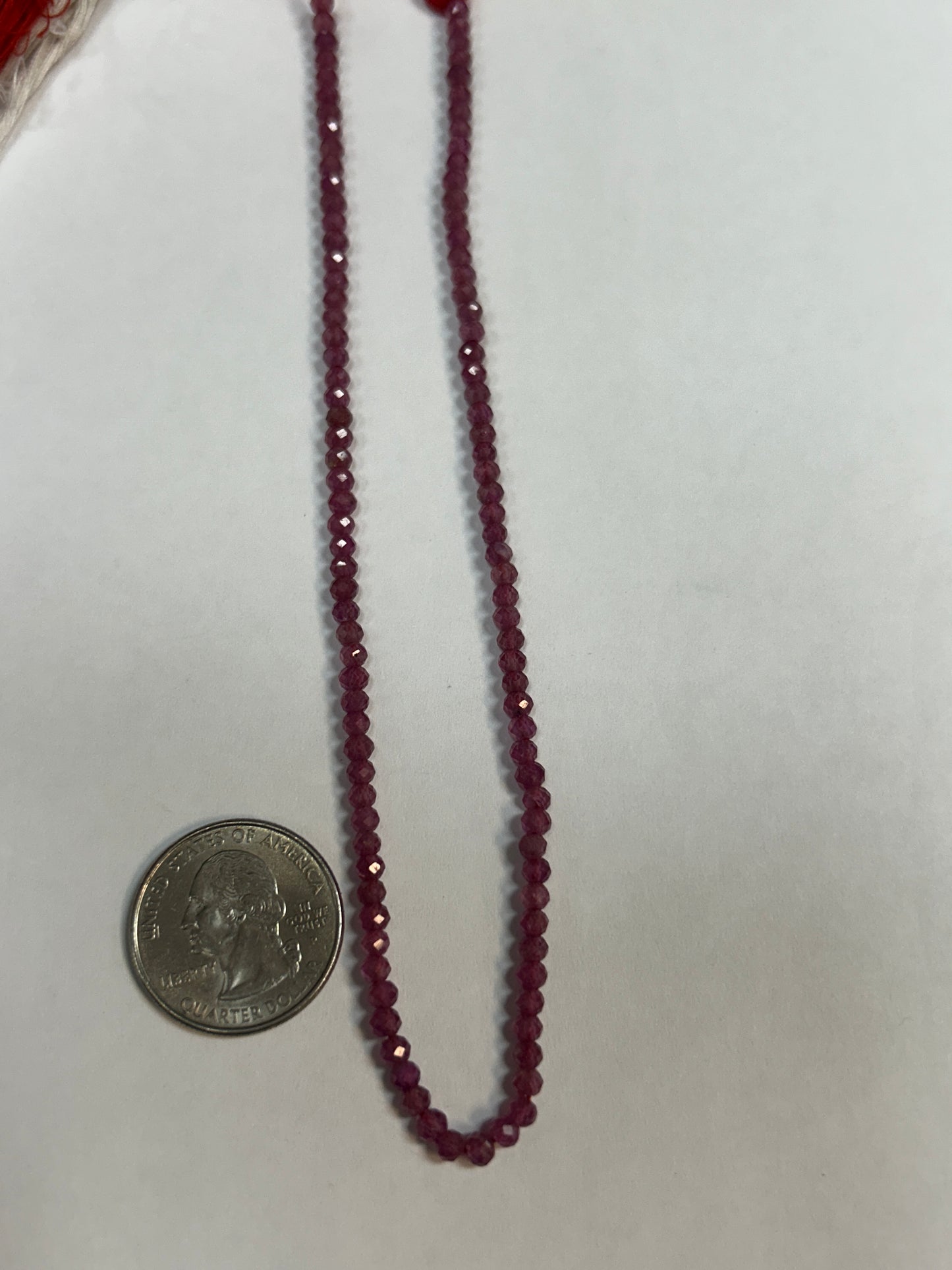 Ruby Glassfilled Faceted Round 3-4mm