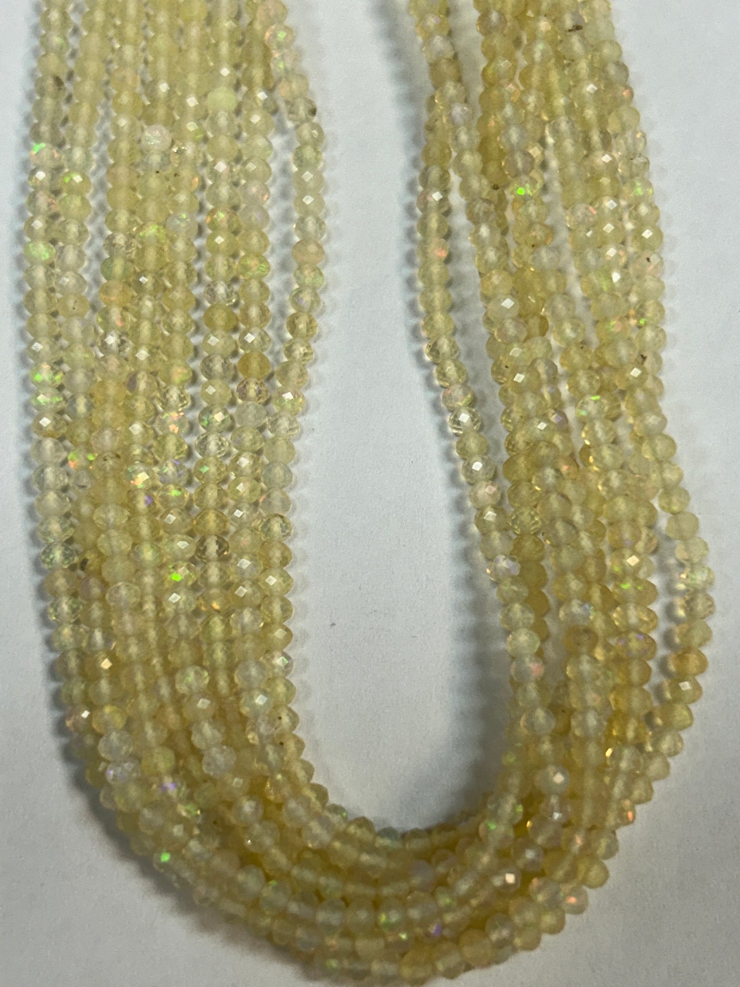 Opal, Ethiopian Opal Faceted Round 3-4mm